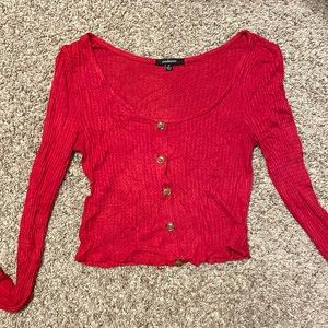 Cropped Long Sleeve Top